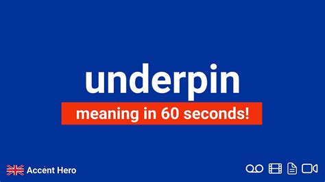 Underpin Meaning And Pronunciation Youtube