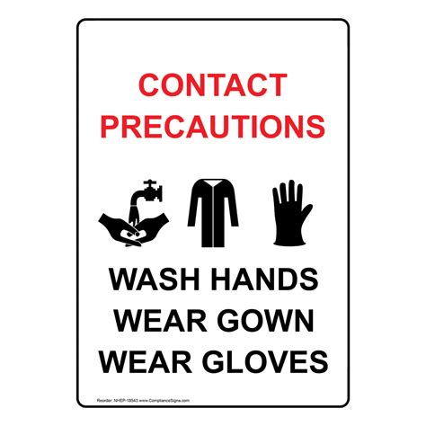 Contact Precautions Wash Hands Wear Gown Wear Gloves Sign