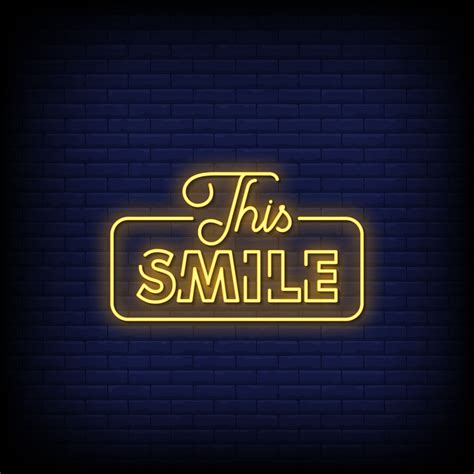 This Smile Neon Signs Style Text Vector 2267782 Vector Art At Vecteezy