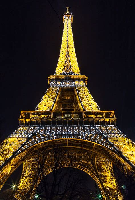 Hd Wallpaper Eiffel Tower France Paris Night Architecture Light