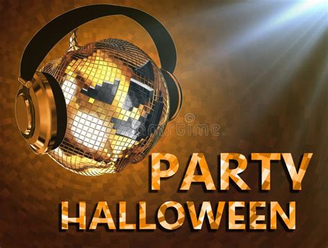 Halloween Disco Ball On White Stock Illustration Illustration Of