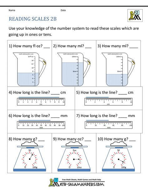 2nd Grade Measurement Worksheets