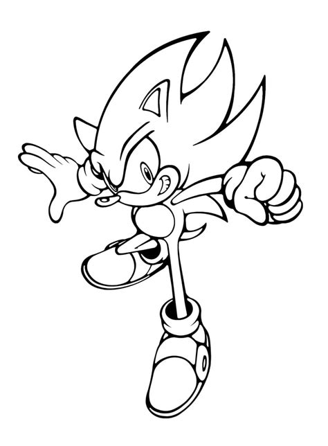 Para Colorear Sonic Erizo Imprimir Gratis