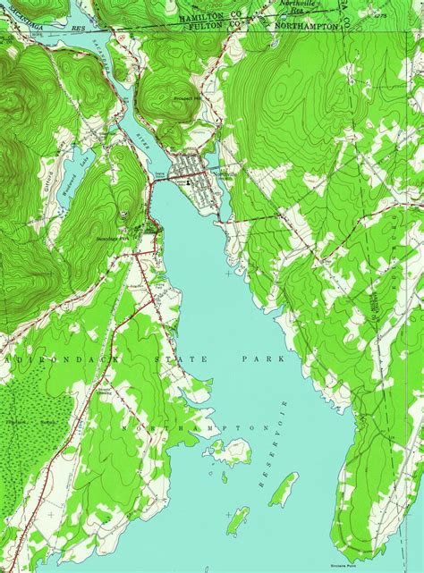 Great Sacandaga Lake 1963 Usgs Old Topo Map Reprint Custom Etsy