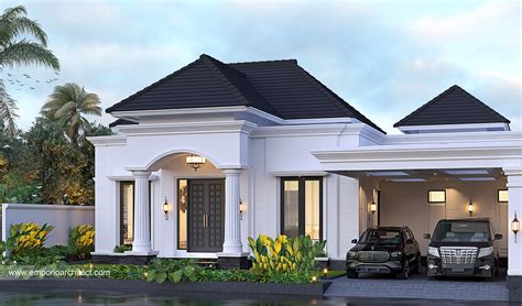 Desain Rumah Klasik 1 Lantai Bapak AD Di Jambi Tampak Depan 28247