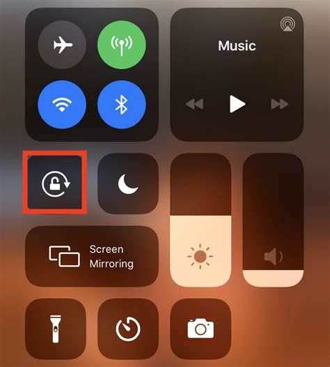 How To Lock Iphone Screen Rotation Landscape Portrait