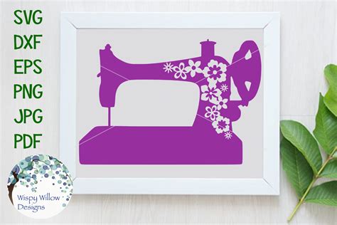 Sewing Machine Svg Laser Cut Tailor Svg Digital File Sew Silhouette For