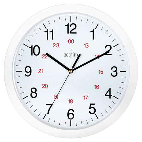 Acctim Metro 24 Hour White 12 Inch Wall Clock 21162