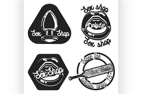 vintage sex shop emblems by netkoff thehungryjpeg