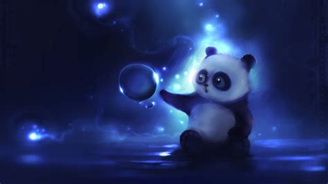 Cute Animation Wallpaper With Panda Bear Ball Curiosity Will Wallpaper