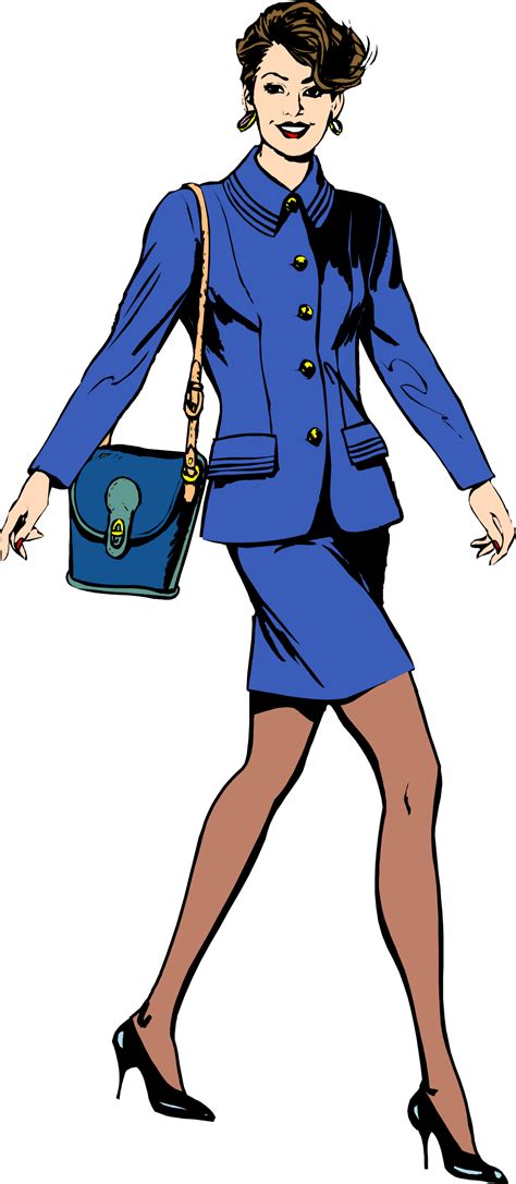 Business Woman In Purple Outfit Vector Clipart Image Free Stock Photo