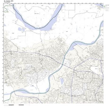 Working Maps St Charles Mo Zip Code Map Laminated