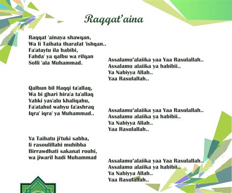 Lirik Sholawat Ya Rasulullah Ya Habiballah Ujian