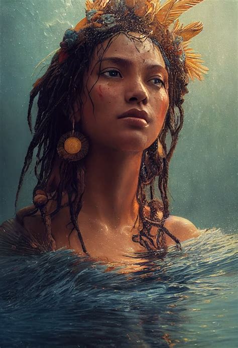 Prompthunt A Native Brazilian Female Goddess Jaci The Lady Of Waters