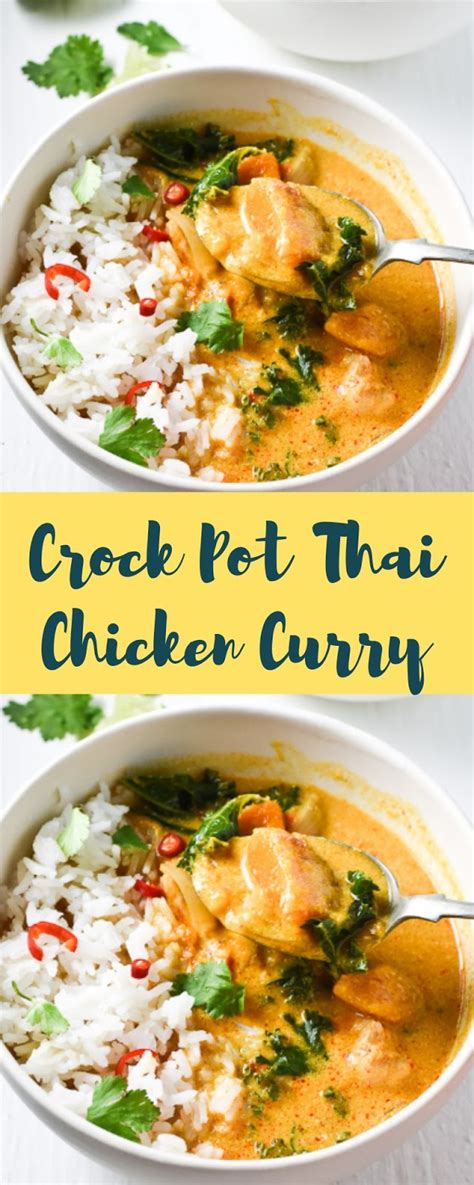 Crock Pot Thai Chicken Curry Meryska Kitchen