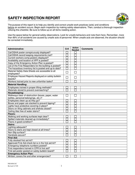 Safety Report Templates At