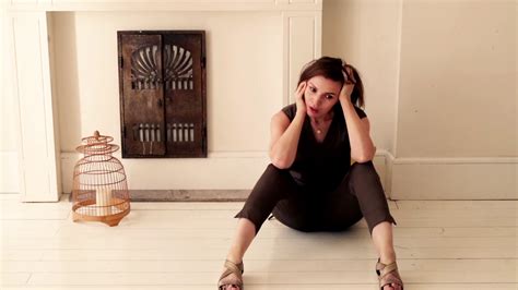 Sad Unhappy Woman Sitting On The Floor At Home Stock Video Footage 00