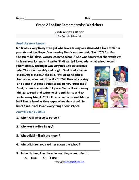 Reading Worksheets Second Grade Reading Worksheets Db Excel
