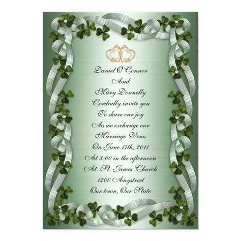 Irish Wedding Invitations Elegant