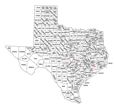 City County Map Of Texas