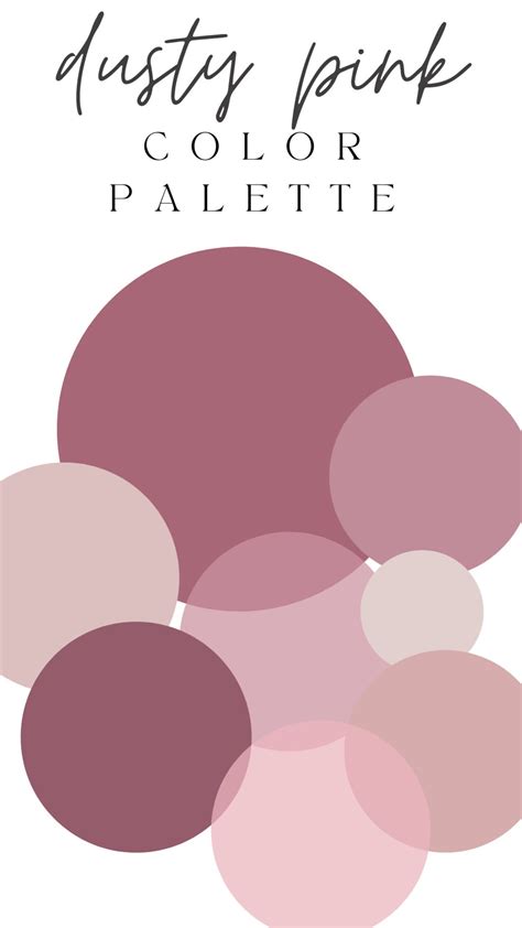 Dusty Pink Color Palette Color Palettes Procreate Color Etsy Australia