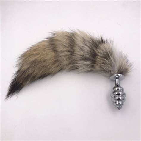 anal plug 3 size stainless steel butt plugs fox tail butt stopper soft plush tails adult games