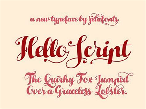 Hello Script Free Font Freemium Download