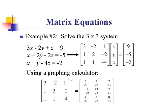 How To Solve Systems Of Equations With Matrices In Calculator