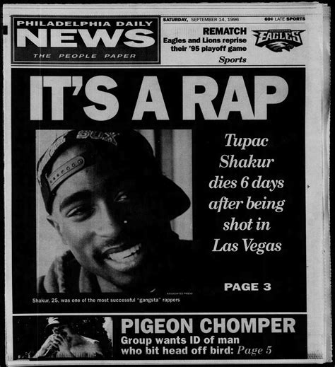tupac shakur died 20 years ago today this is how we covered it philly