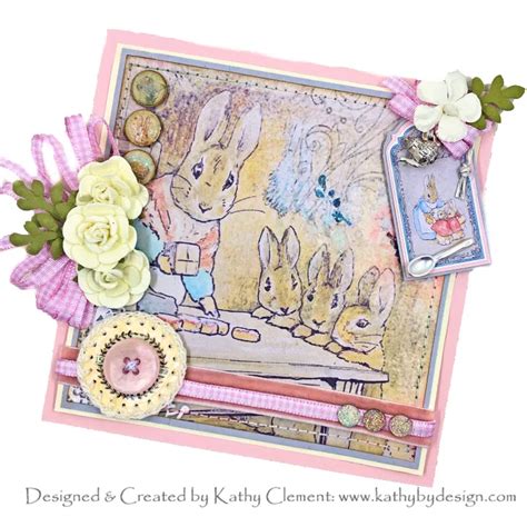 Peter Cottontail Tea Party Card Kathy By Design Handmade Greetings