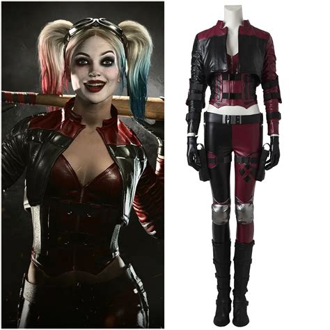 Injustice 2 Harley Quinn Cosplay Costume Harleen Outfit Halloween Customized Fancy Dress
