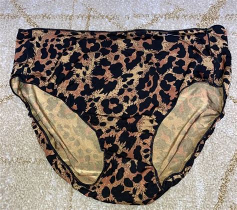 Vintage Jockey Leopard Print Satin Second Skin Panties Smooth Sissy
