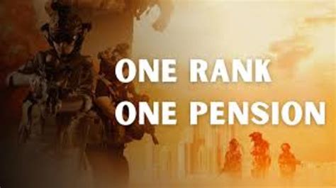One Rank One Pension OROP Revision To The Defence Pensioners W E F PCDA