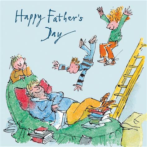 Quentin Blake Peaceful Fathers Day Greeting Card Cards