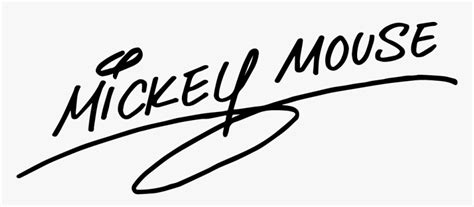 Transparent Mickey Mouse Signature Hd Png Download Kindpng