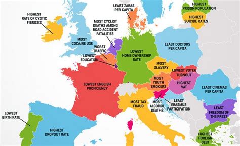 The cradle of the greek and roman empires; Europe Map shows at what every Country is Worst | Best Of ...