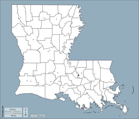 Louisiana Map With Cities And Parishes Iucn Water