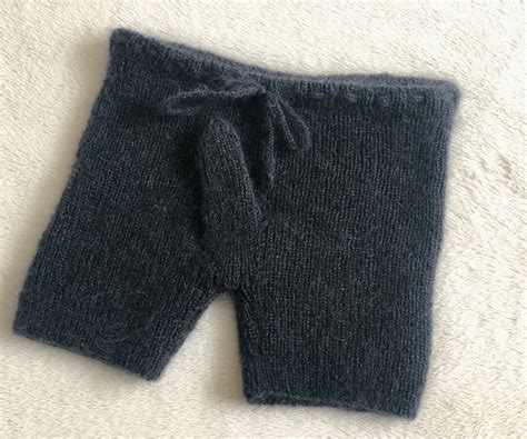 Mens Underwear Made To Order Sexy Panties For Him Black Mohair Shorts