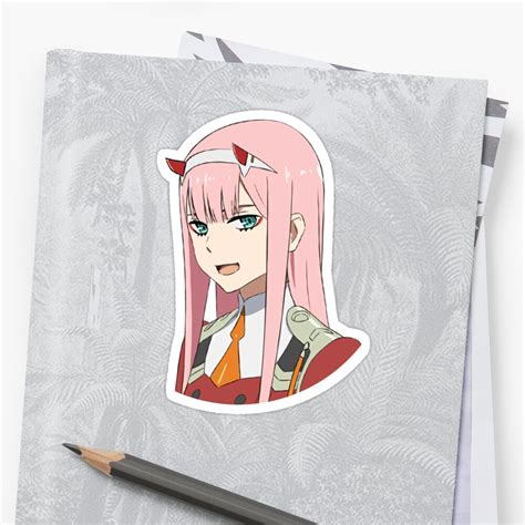 Zero Two Sticker By Shiromaru Redbubble