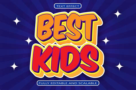Best Kids Editable Text Effect Graphic By Maulida Graphics · Creative
