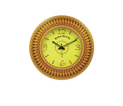 Buy Battery Operated Yellow Ancient Classic And Decorative Wall Clock