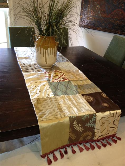 Check Out My Green Table Runner I Made 100 From Re Purposed Fabric