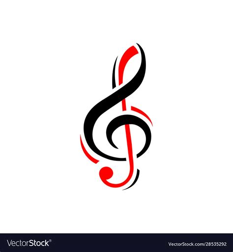 Music Notes Logo Creative Abstract Key Note Vector Image