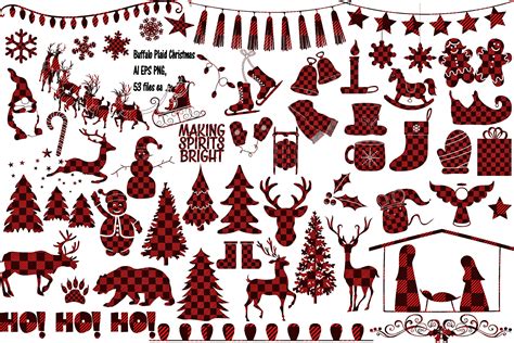 Png files have transparent backgrounds for. Red Buffalo Plaid Christmas AI EPS PNG By Me and Ameliè ...