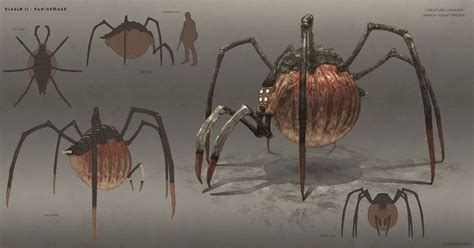 Creature Concept Art Arach Giant Spider Diablo Ii Fan Remake Diablo