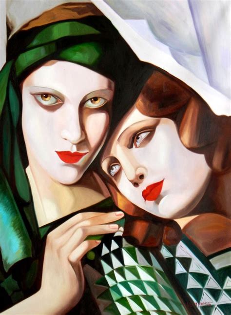 Portrait Art Deco Women After Lempicka Oil Painting On Canvas Etsy Uk