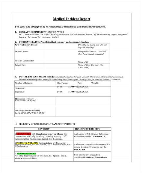 Blank Incident Report Template 18 Free Pdf Word Docs