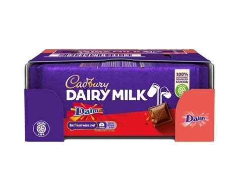 Cadbury Dairy Milk With Daim 120g Box Of 18 Cadbury Ts Direct