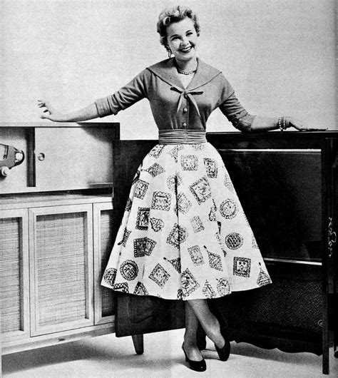1950s Fashion Winter Dresses 1954 1950s Fashion Women 1950s