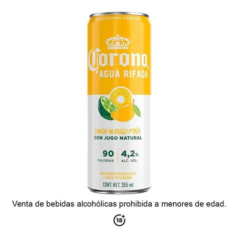 Bebida Alcohólica Preparada Corona Agua Rifada Limón Mango Y Piña 355